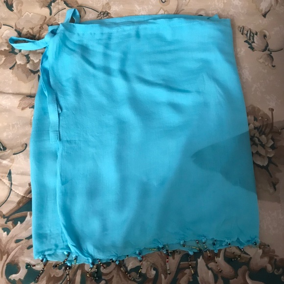Set of 2 Wrap Around Sarongs with Beads - Picture 1 of 8